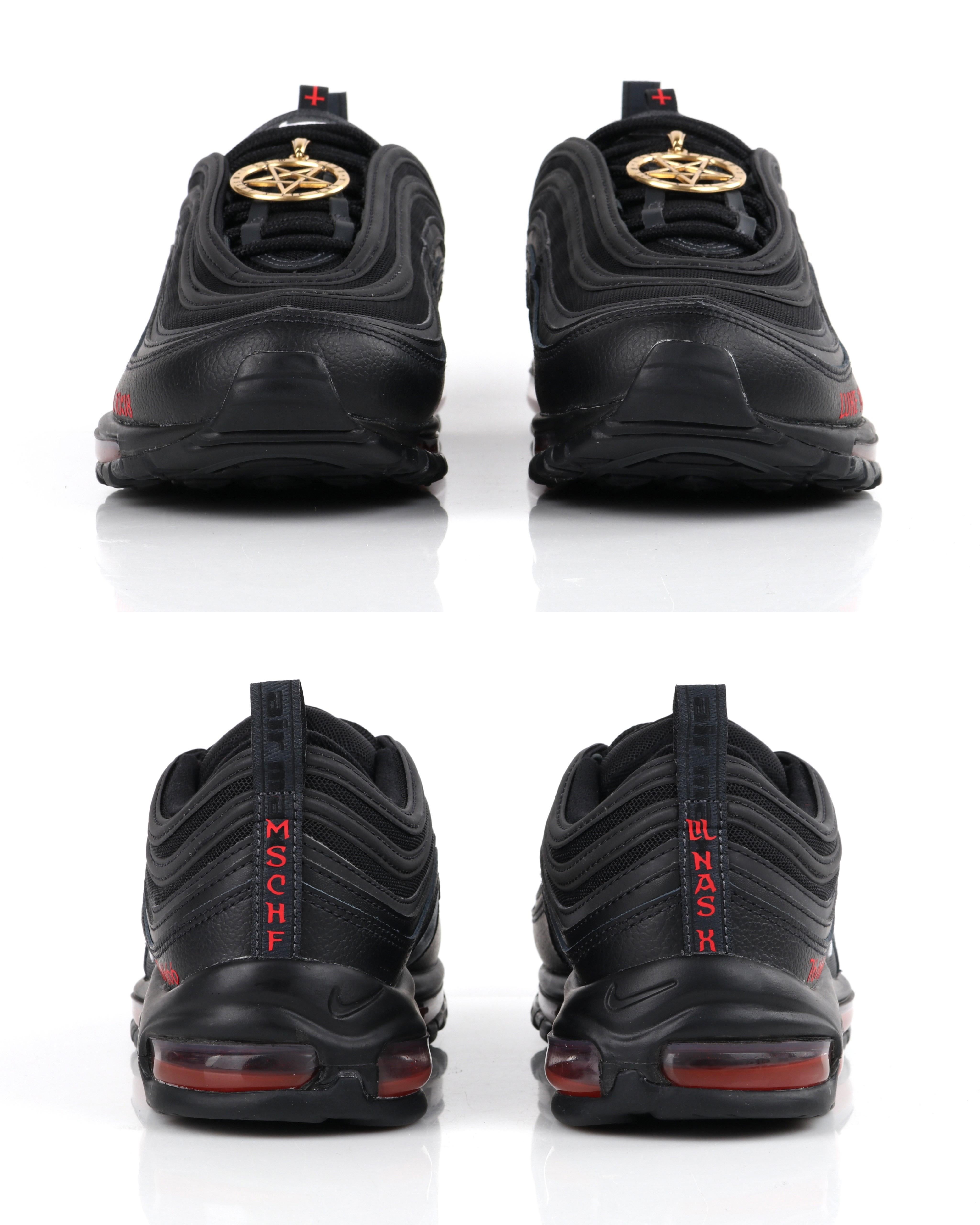 MSCHF & Lil Nas X “Satan” Limited Edition Black Nike Air Max Sneakers 76/666 NIB For Sale 2