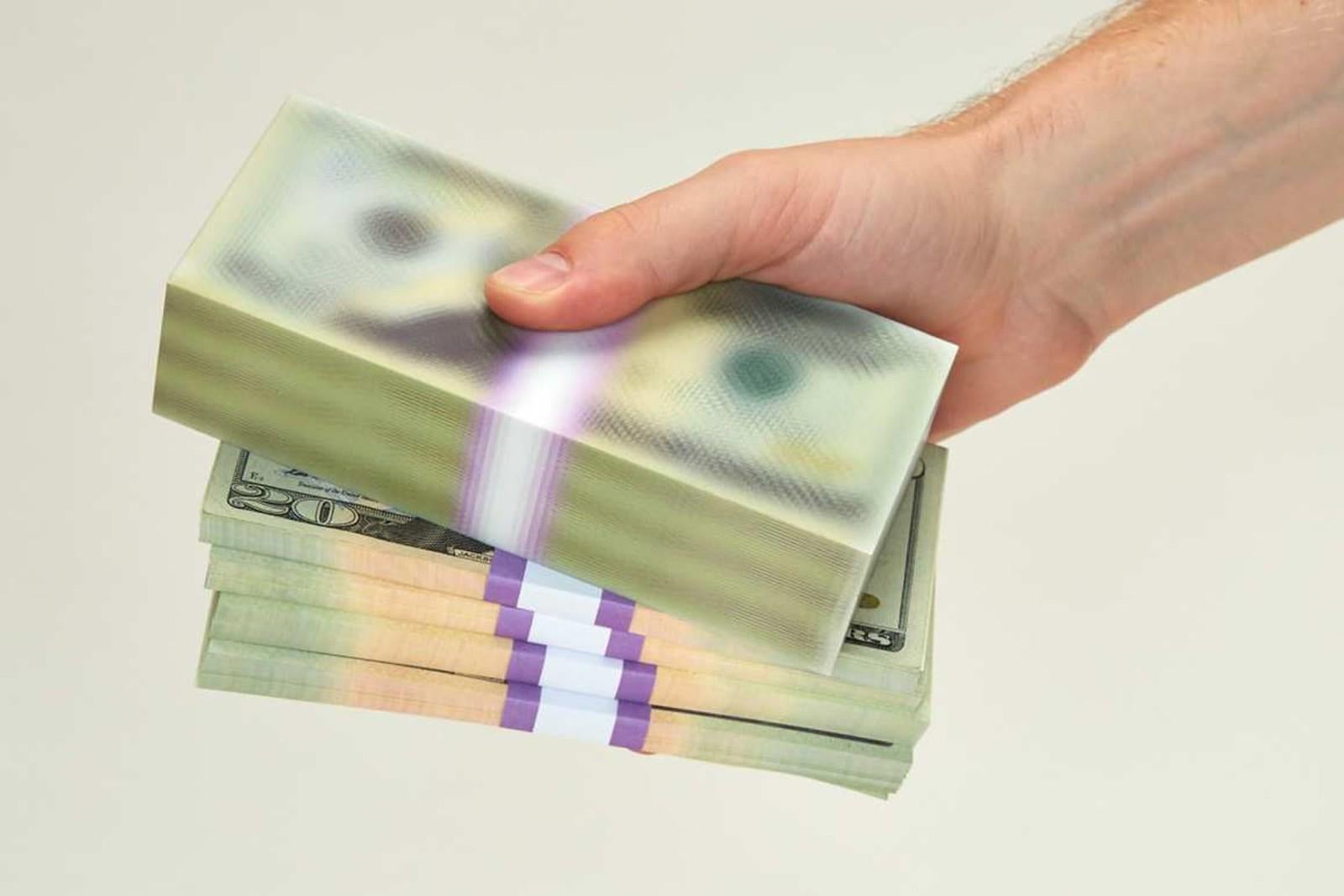 Blurred US Dollar Bills - Sculpture by MSCHF