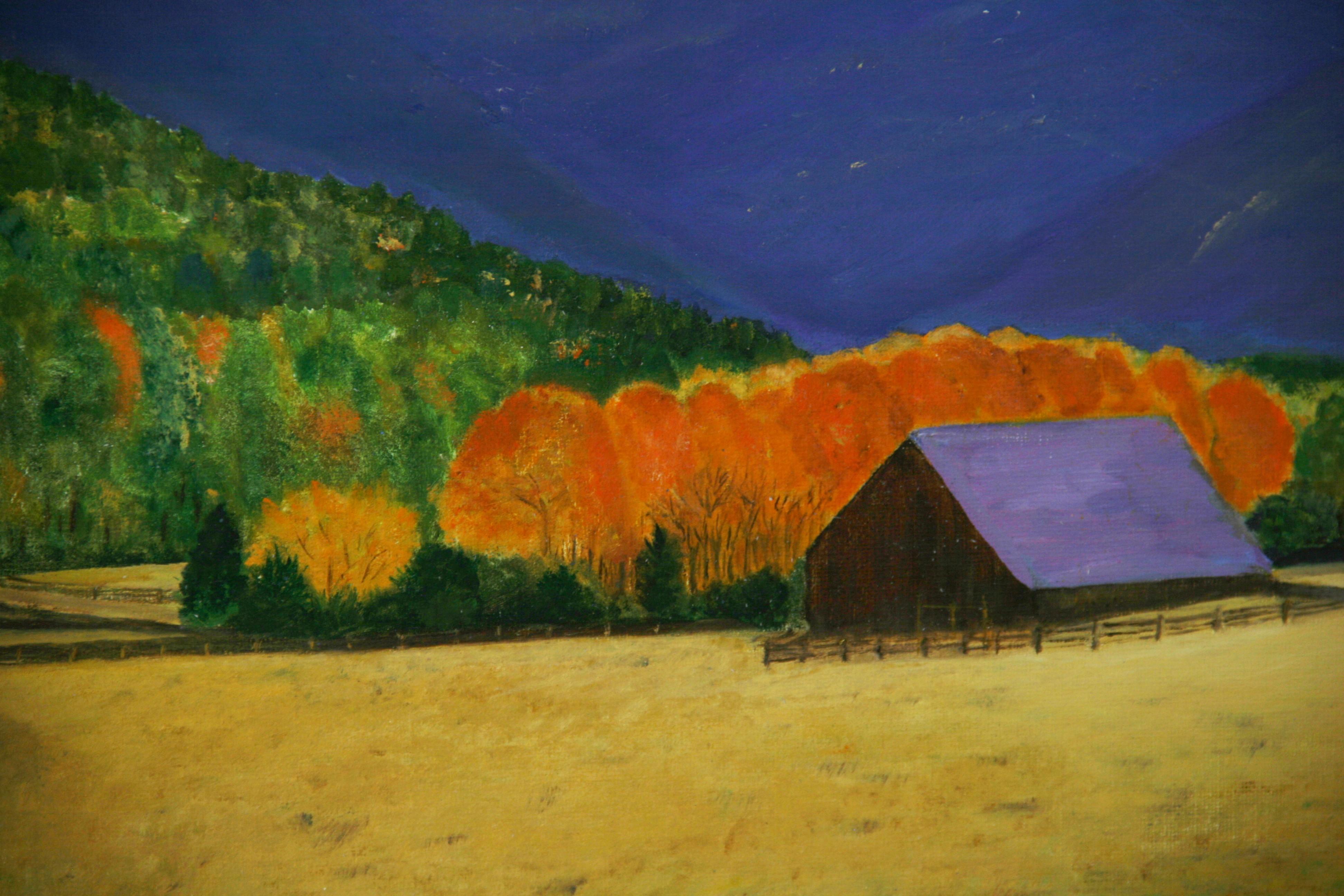 Modern Impressionist Fall Colors Landscape For Sale 1