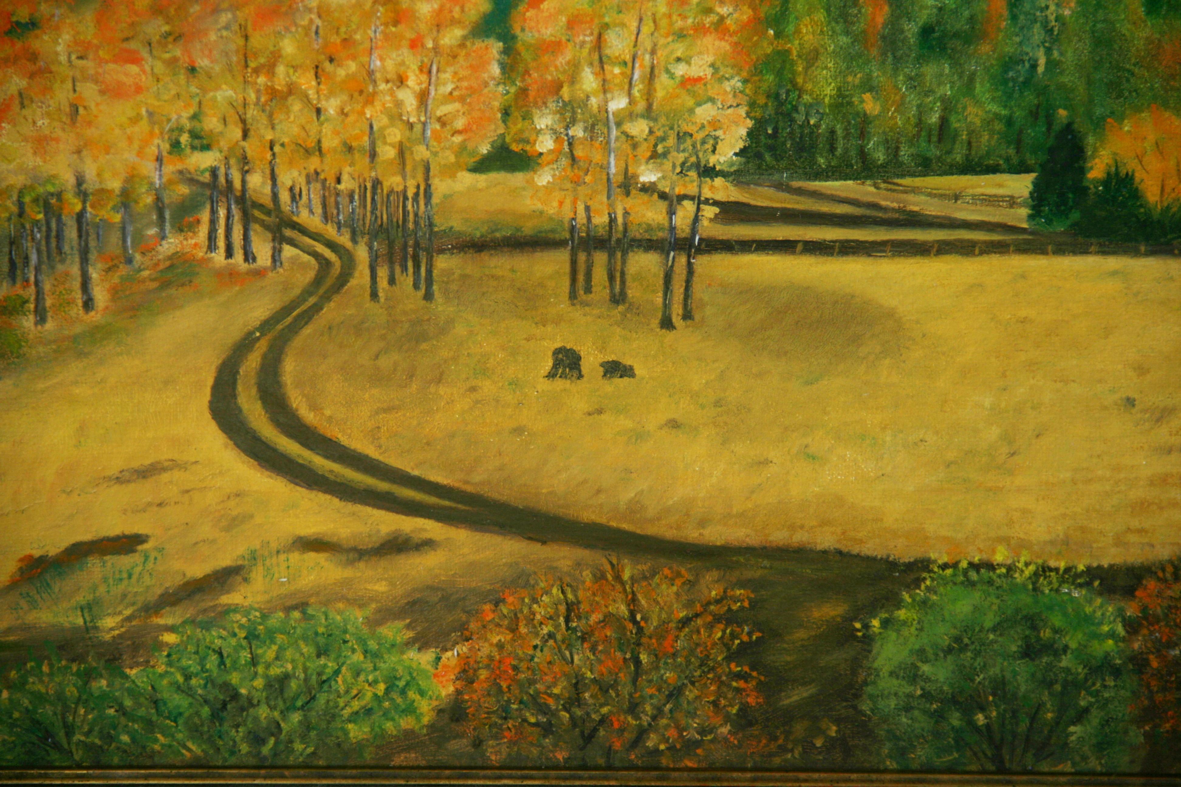 Paysage impressionniste moderne couleur automne en vente 3
