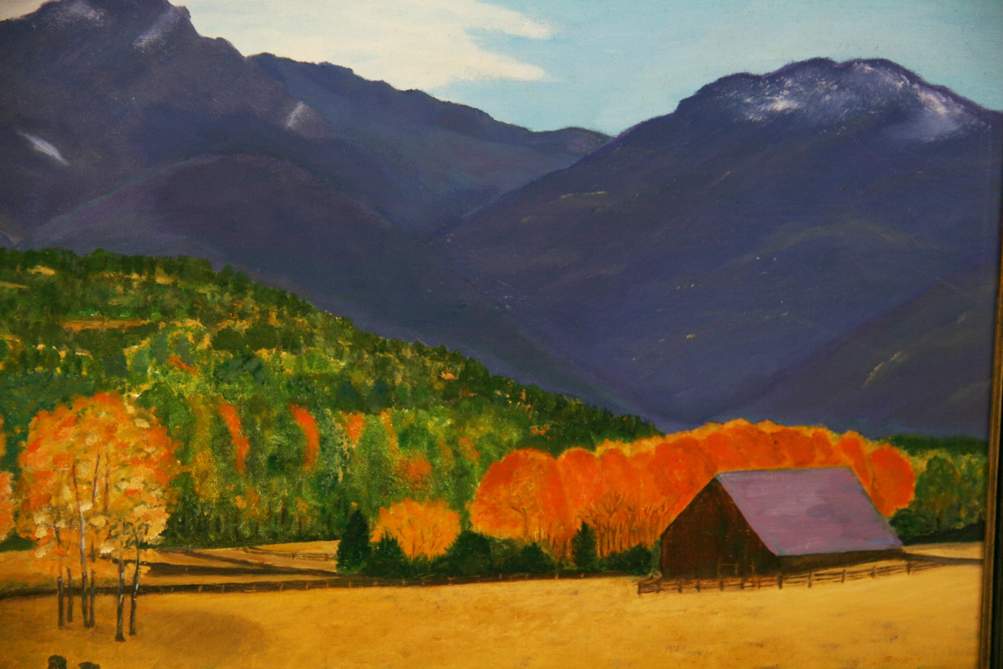 Modern Impressionist Fall Colors Landscape For Sale 5