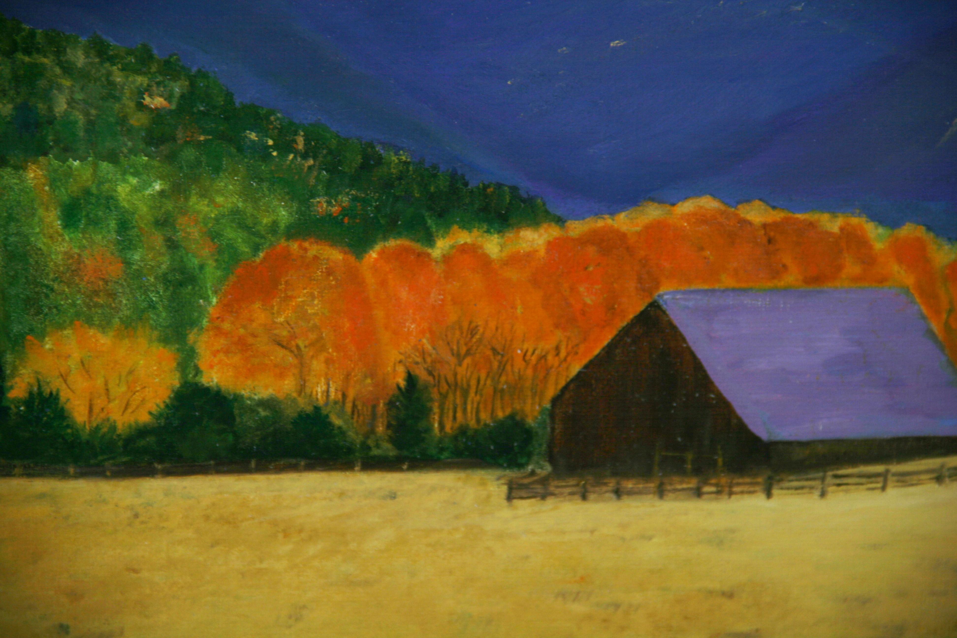 Paysage impressionniste moderne couleur automne en vente 6