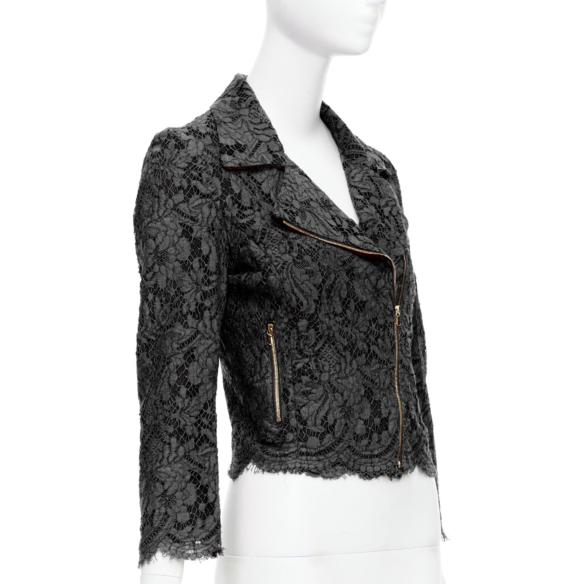 MSGM giacca biker nera in misto cotone con zip laterale IT40 S In condizioni ottime in vendita a Hong Kong, NT