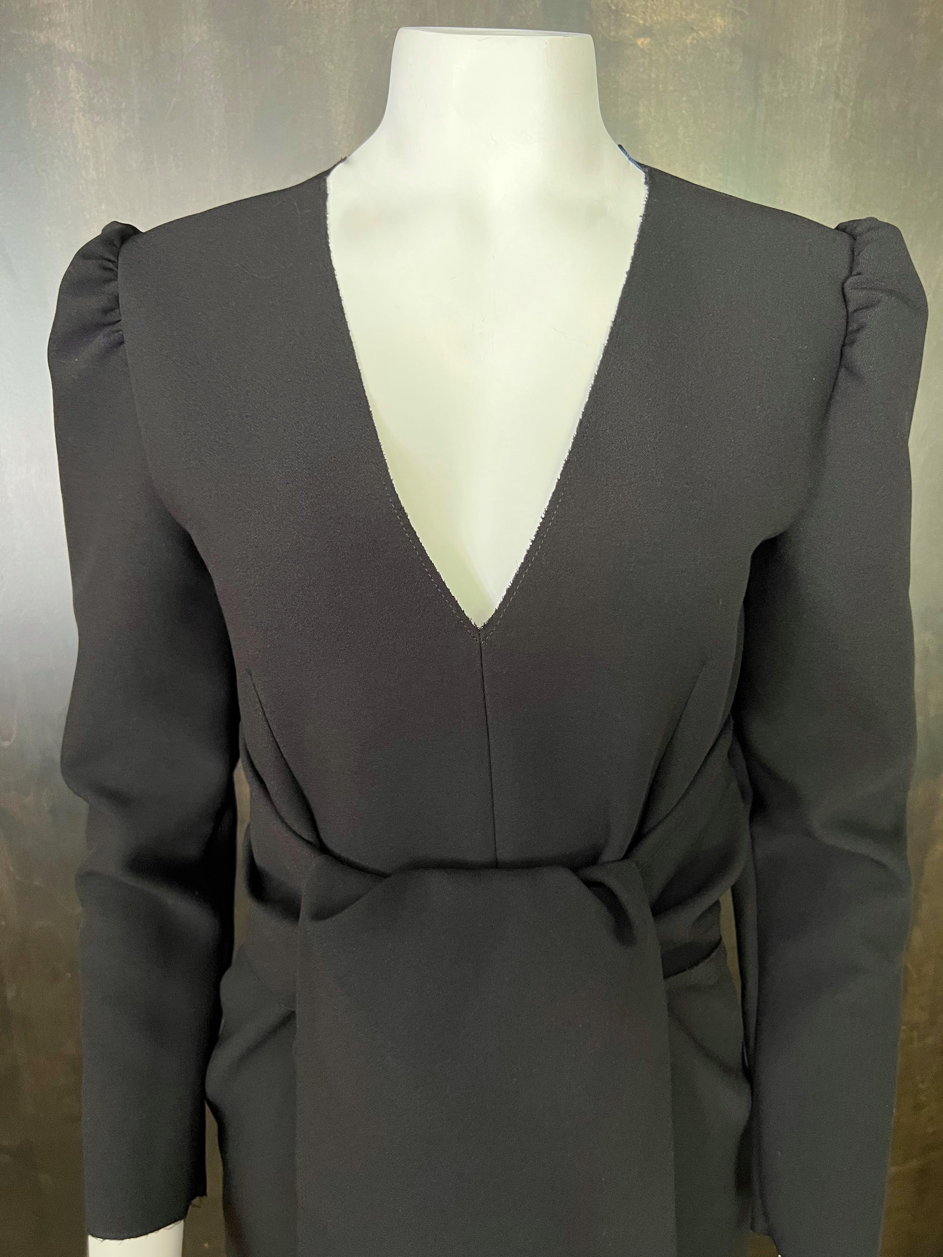 Women's MSGM Black Mini Dress, Size 42 For Sale
