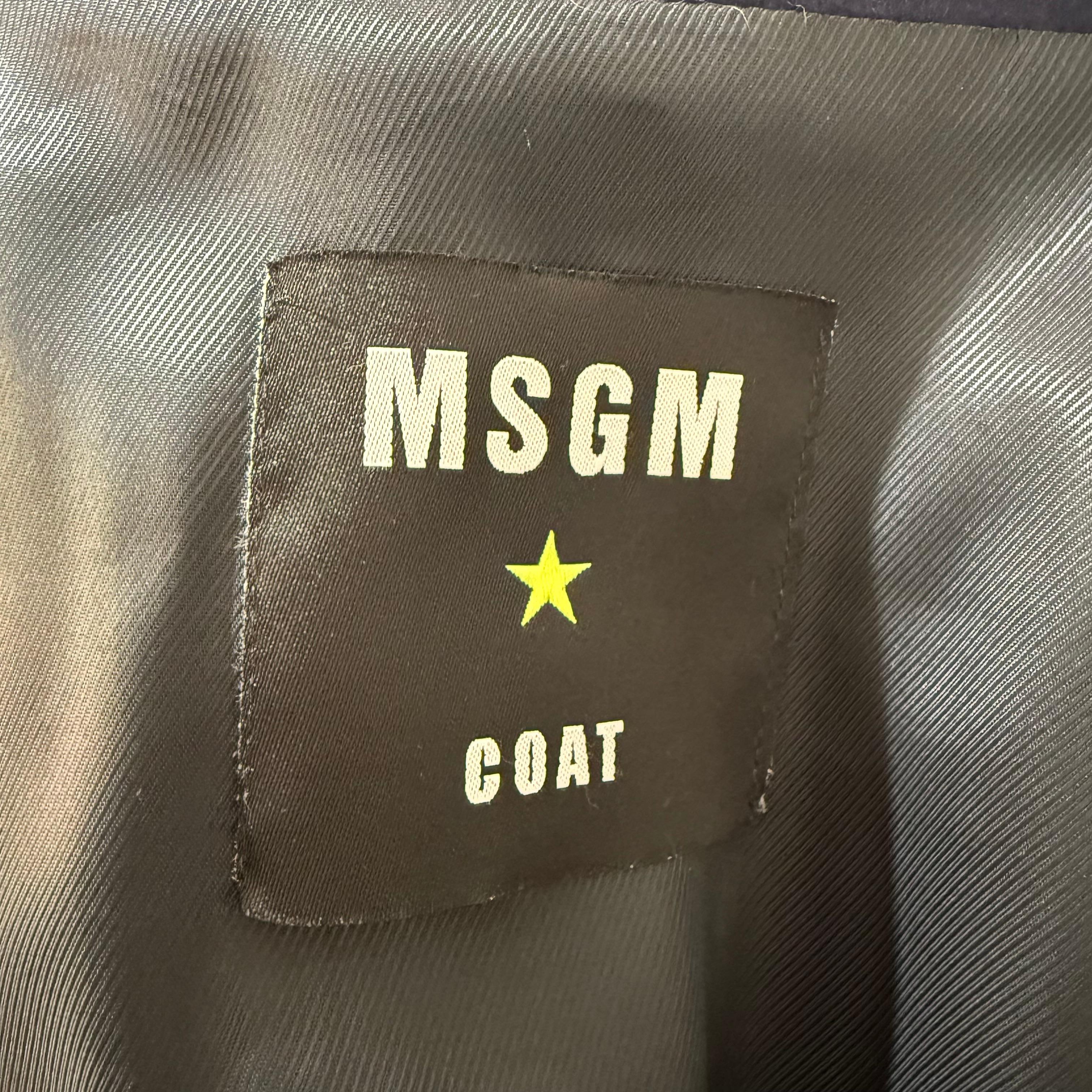 MSGM Capa de estrella de lana azul y camel talla IT 44 en venta 2