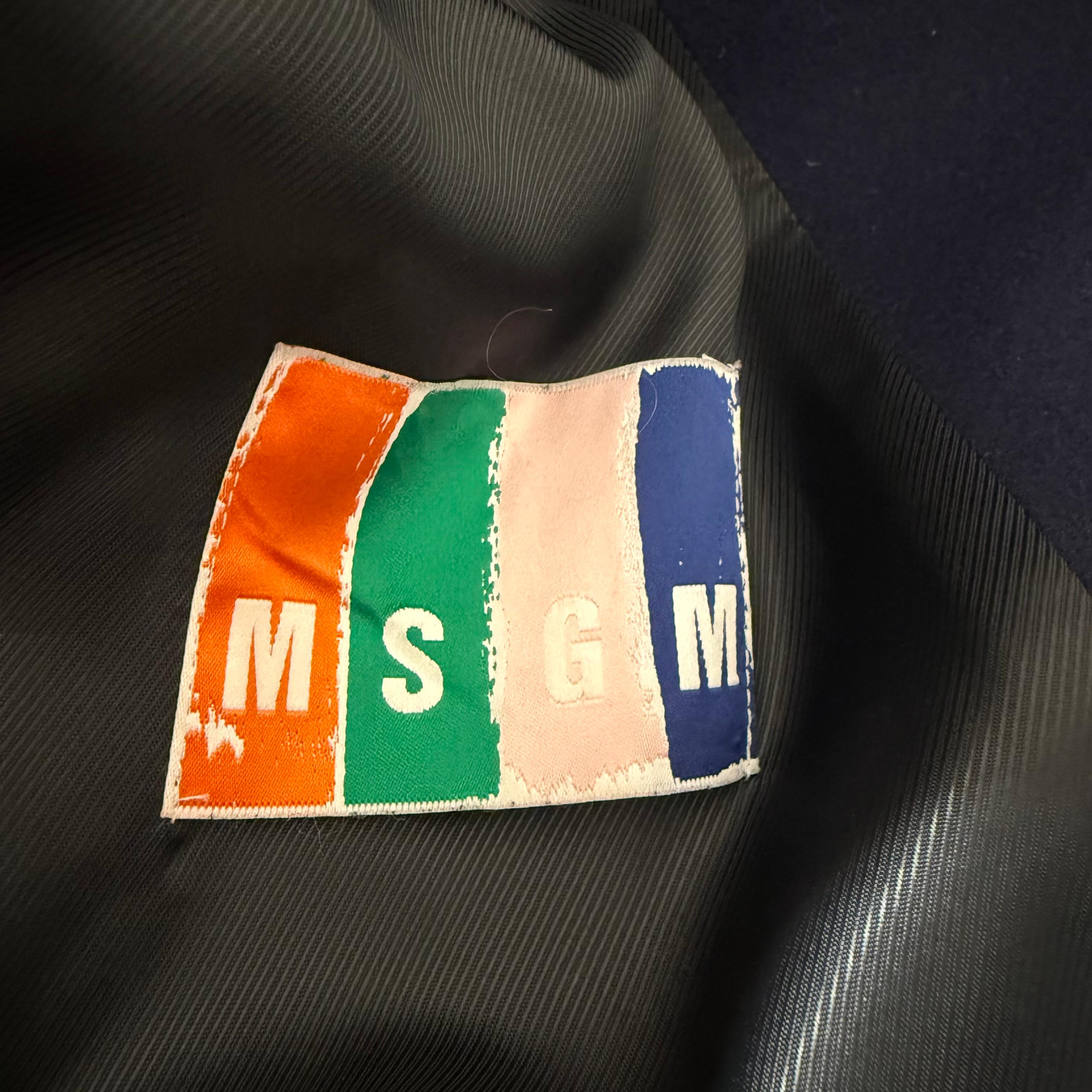 MSGM Capa de estrella de lana azul y camel talla IT 44 en venta 3