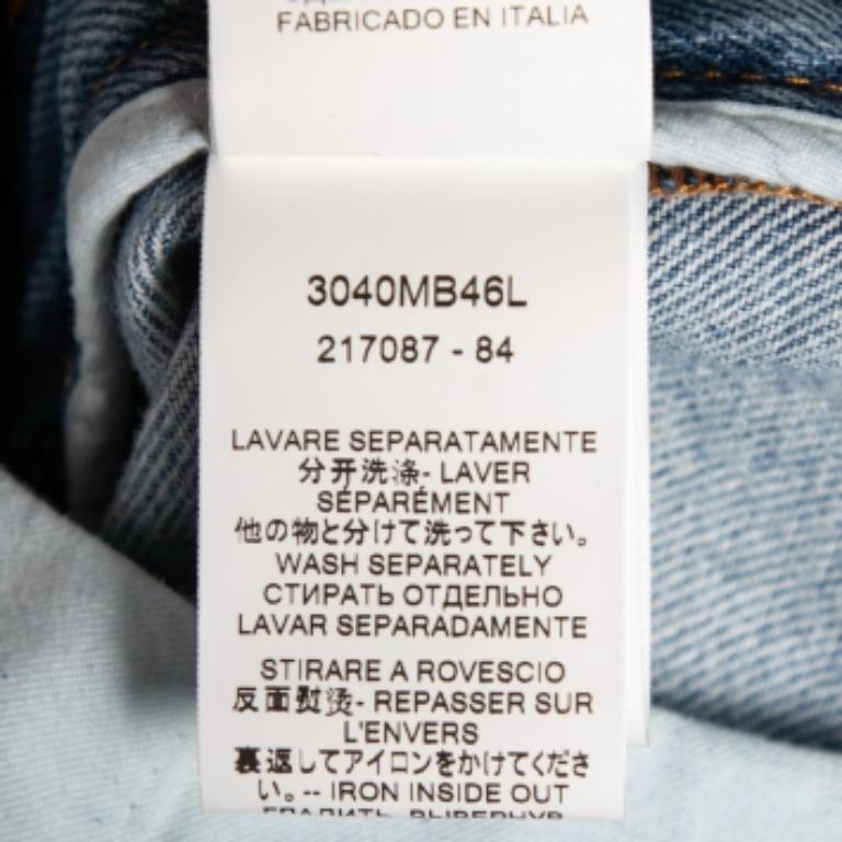 MSGM Short en denim bleu délavé à l'acide M Pour hommes en vente