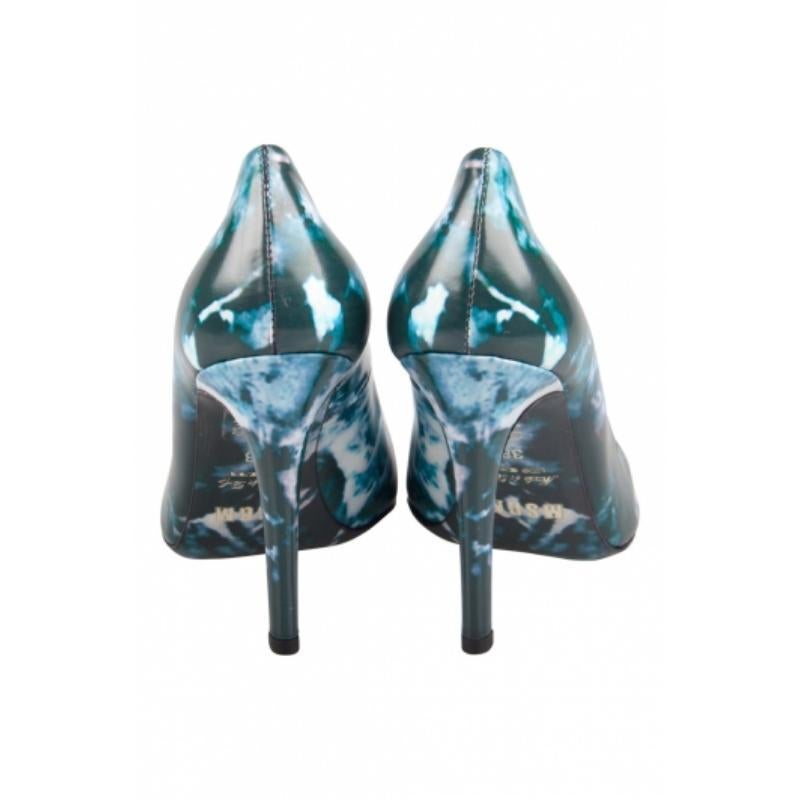 Bleu MSGM escarpins à bout pointu imprimé marbre bleu, taille 38 en vente