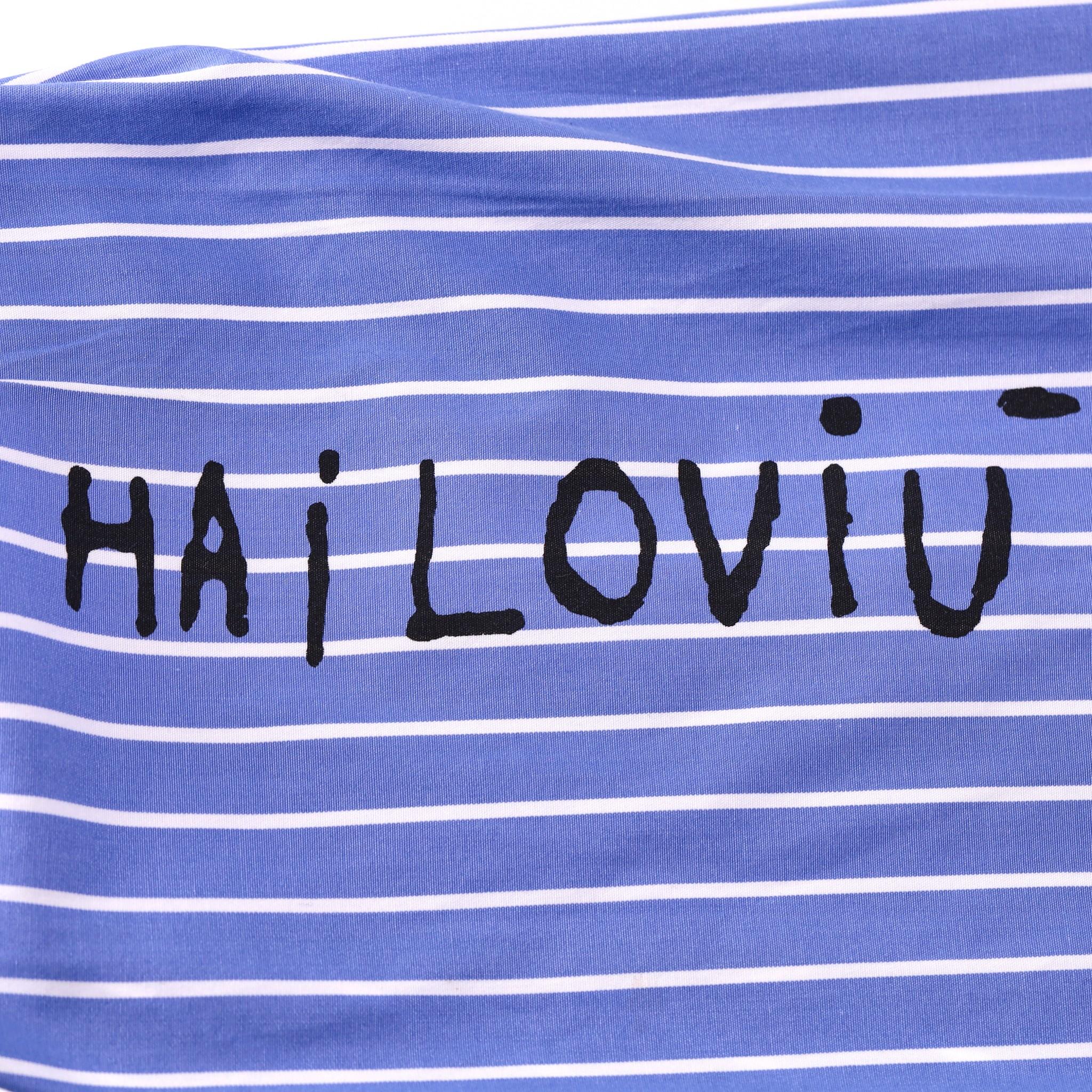 MSGM Cotton Striped Graphic Print Shirt For Sale 2
