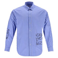 Camisa de algodón con estampado gráfico de rayas MSGM