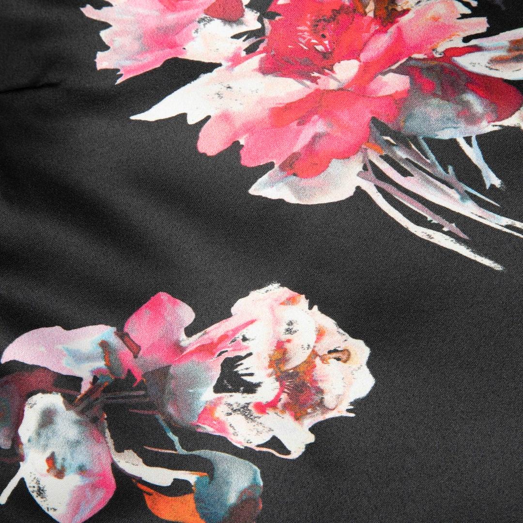 Nero MSGM Cappotto con stampa floreale di media lunghezza taglia XS in vendita