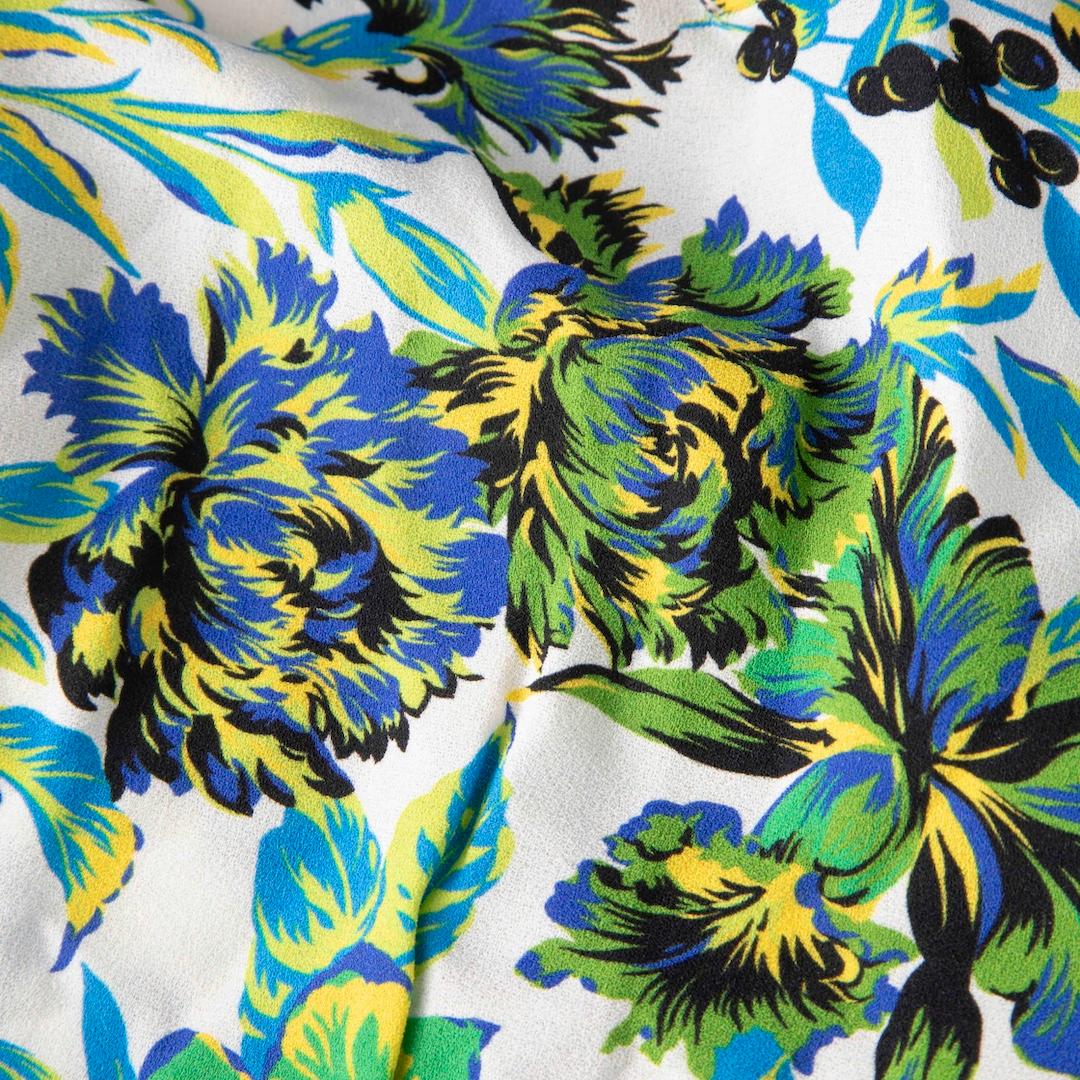 MSGM Mini-Kleid mit langen Ärmeln und Blumendruck Größe S (Braun) im Angebot