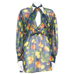 MSGM Fruit Print Sheer Dress Size S