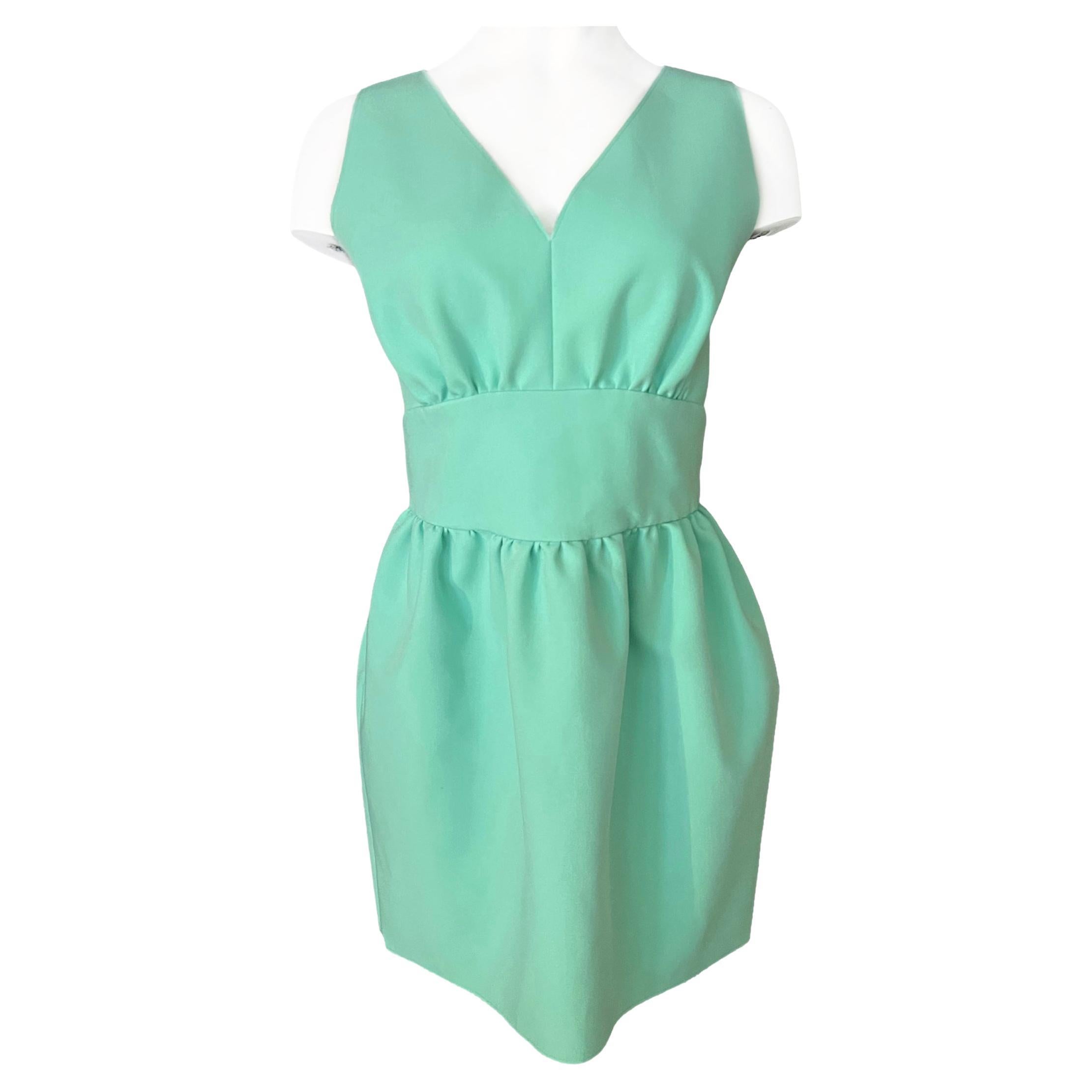 MSGM Milano Green Mini Dress, Size 44 w/ Tags