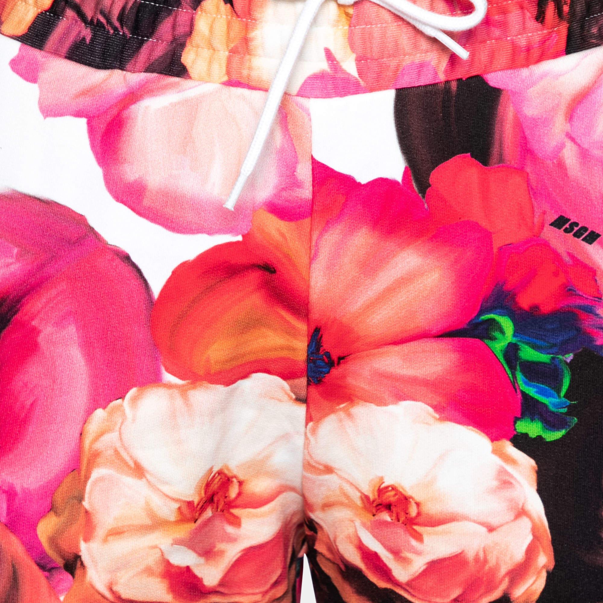 MSGM Pantalones de chándal de algodón estampados multicolor S Rosa en venta