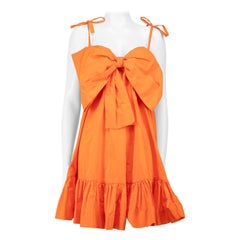 MSGM Orange Bow Accent Mini Dress Size XS