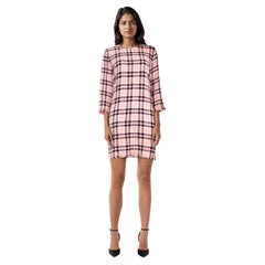 MSGM Pink Checkered Fringe Hem Dress Size M MSGM Pink Checkered Fringe Hem Dress Size M