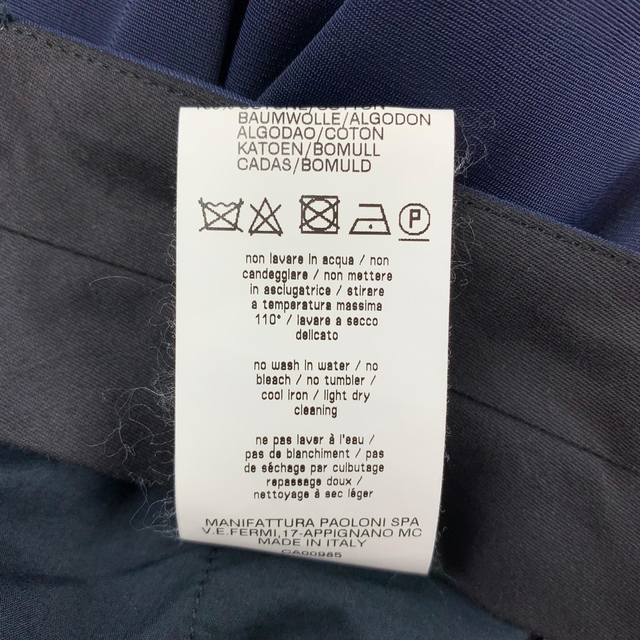 MSGM Size 36 Navy & Brown Color Block Polyester / Polyamide Casual Pants In Good Condition In San Francisco, CA