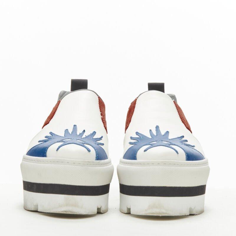 MSGM - Escarpins à bout pointu en cuir blanc avec patchwork en forme d'étoile EU36 Bon état - En vente à Hong Kong, NT