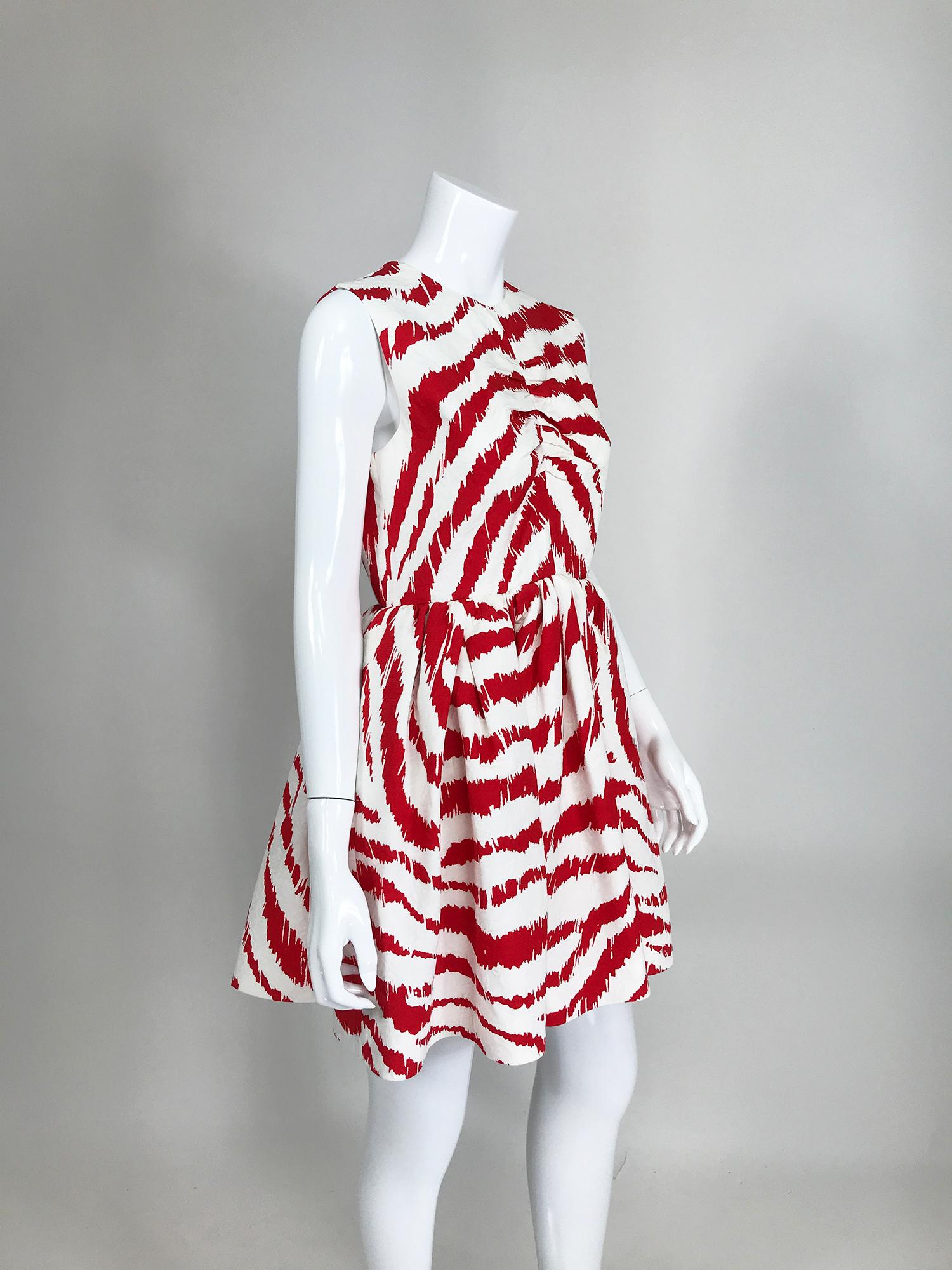 MSGN Milano Red & White Zebra Print Dress NWT 1