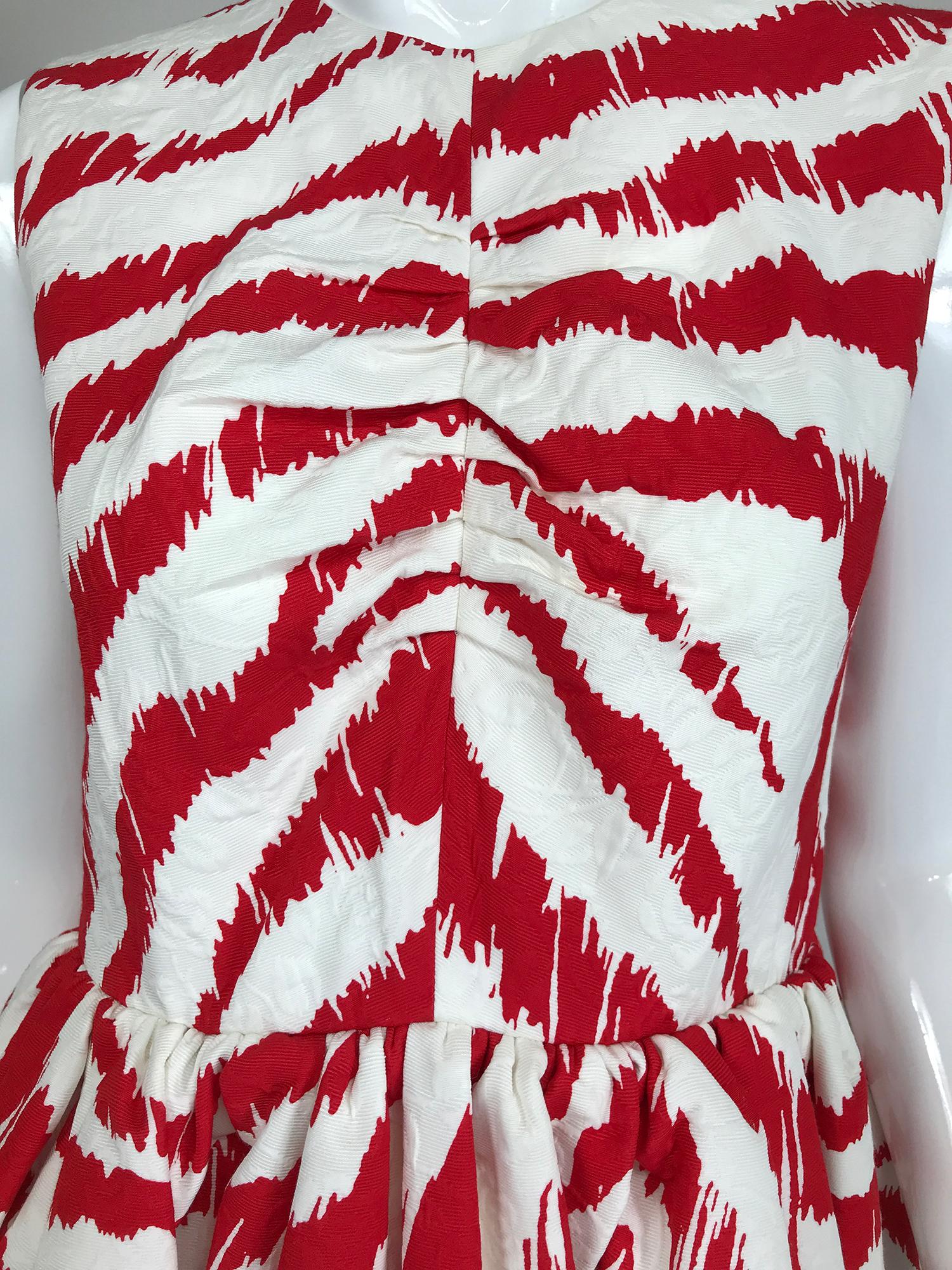 MSGN Milano Red & White Zebra Print Dress NWT 2