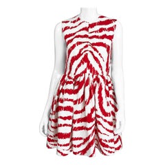 MSGN Milano Red & White Zebra Print Dress NWT