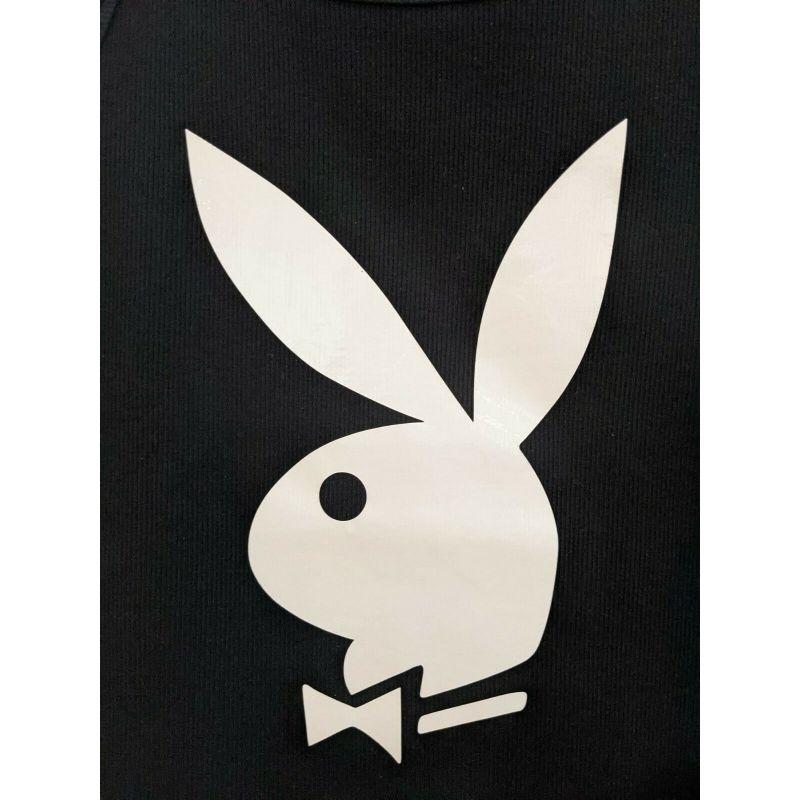 MSRP AW19 Moschino Couture Jeremy Scott Playboy Gayboy Black Slim Tank Top For Sale 4