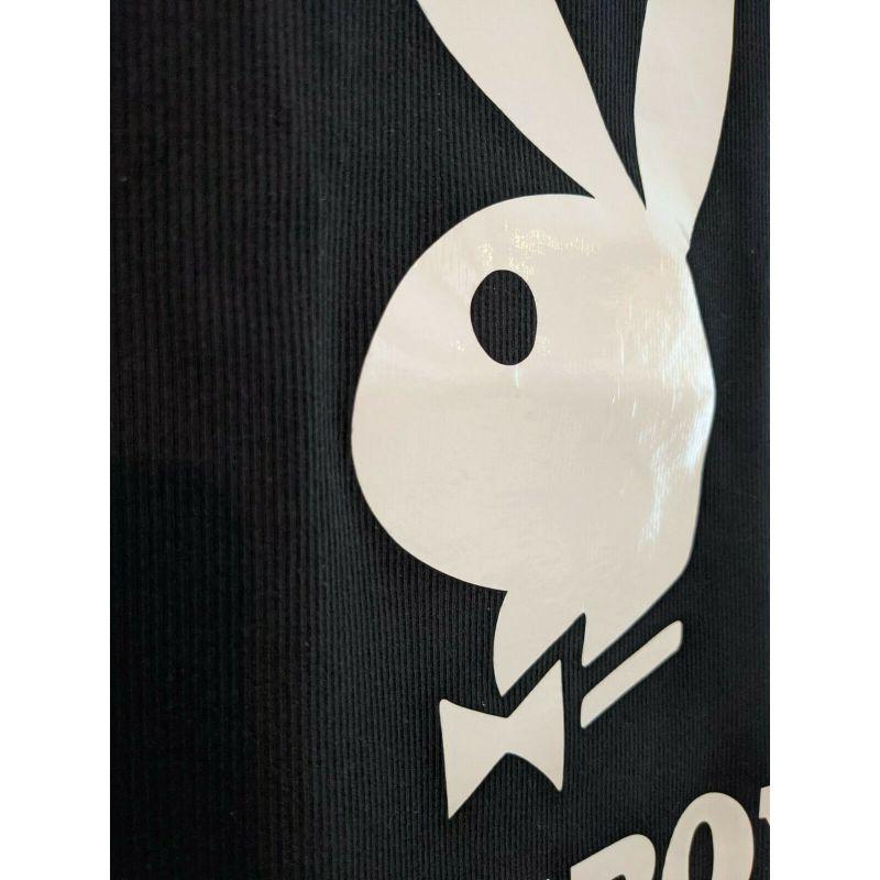 MSRP AW19 Moschino Couture Jeremy Scott Playboy Gayboy Black Slim Tank Top For Sale 5
