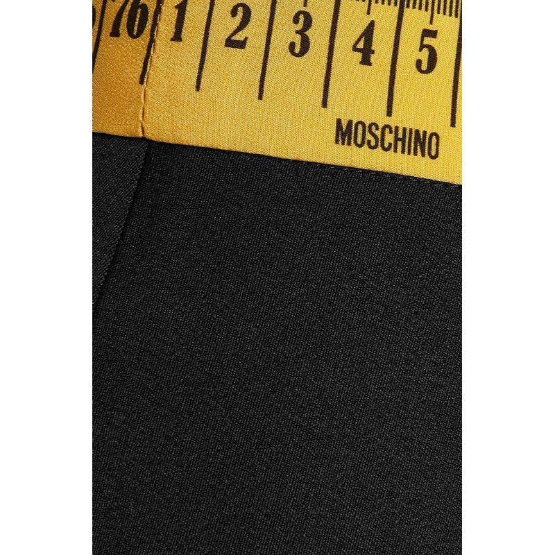 Women's MSRP Moschino Couture Jeremy Scott Measure Tape Pleated Wool Tapered Pants 44 IT For Sale