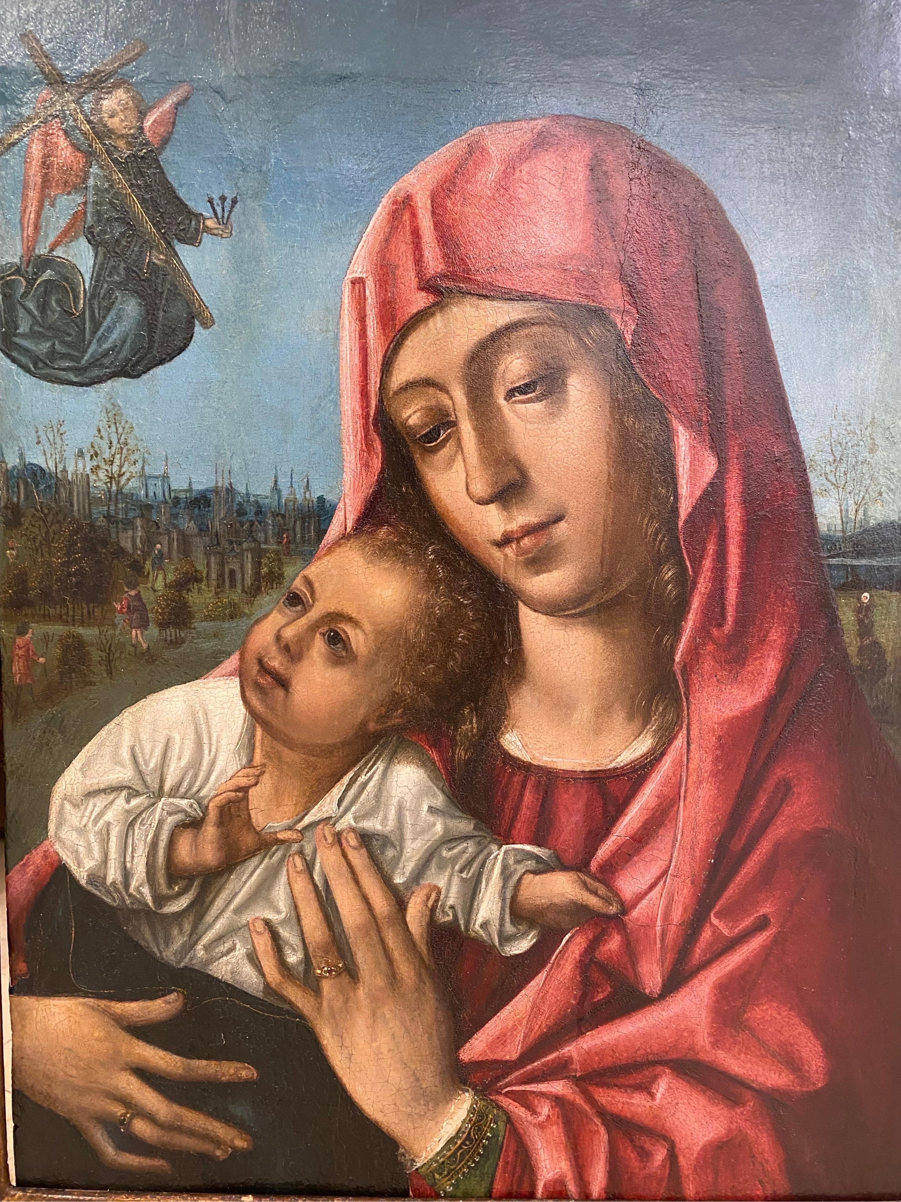 Virgen & Child - Painting di Máster of The Luna’s