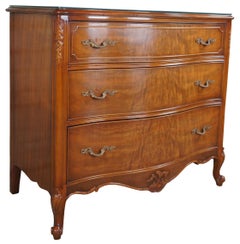 Mt Airy Crotch Walnut French Provincial Louis XV Serpentine Buffet Server Chest