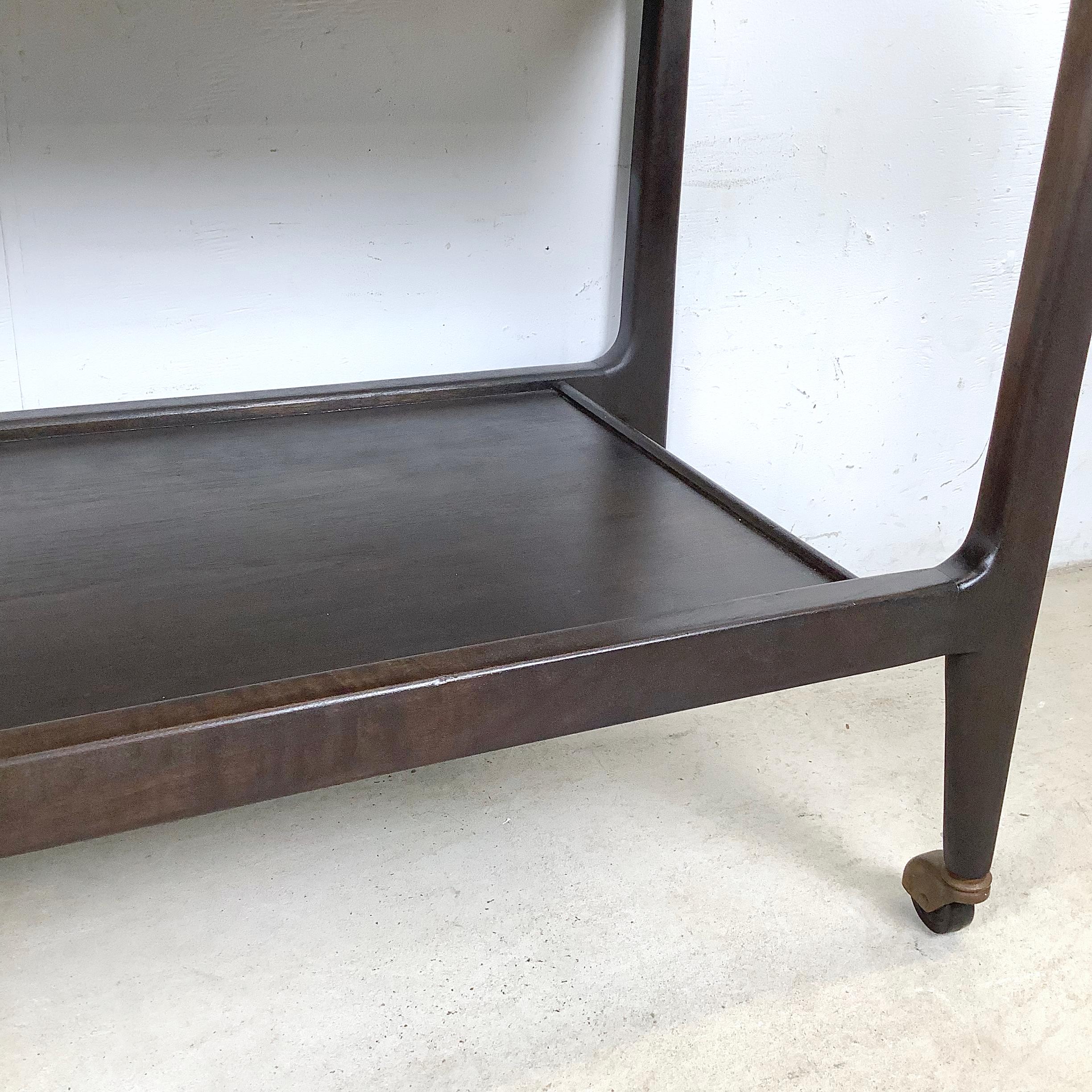 Mt. Airy Facade Mid-Century Service Cart with Drawers & Lower Shelf For Sale 2