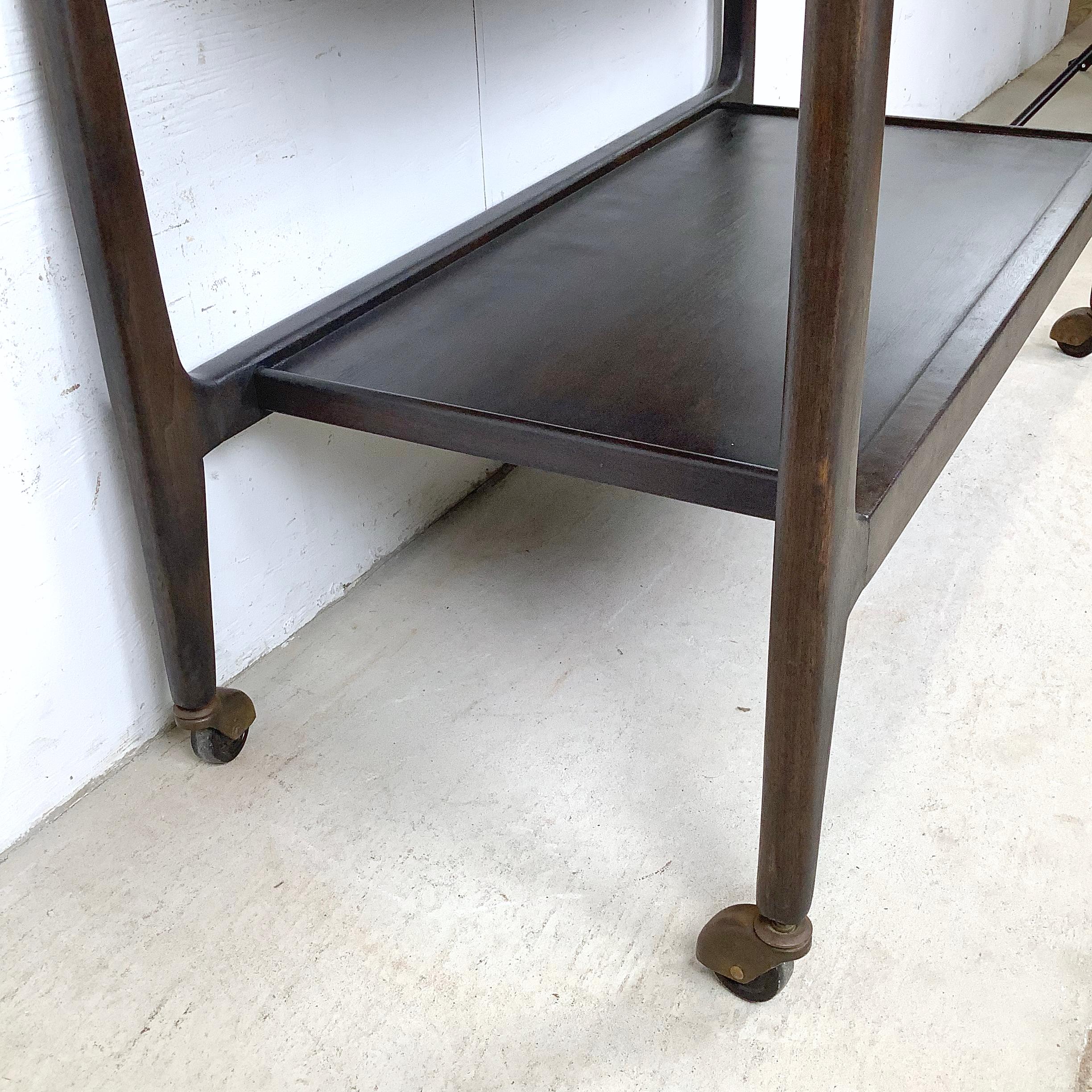 Mt. Airy Facade Mid-Century Service Cart with Drawers & Lower Shelf For Sale 8
