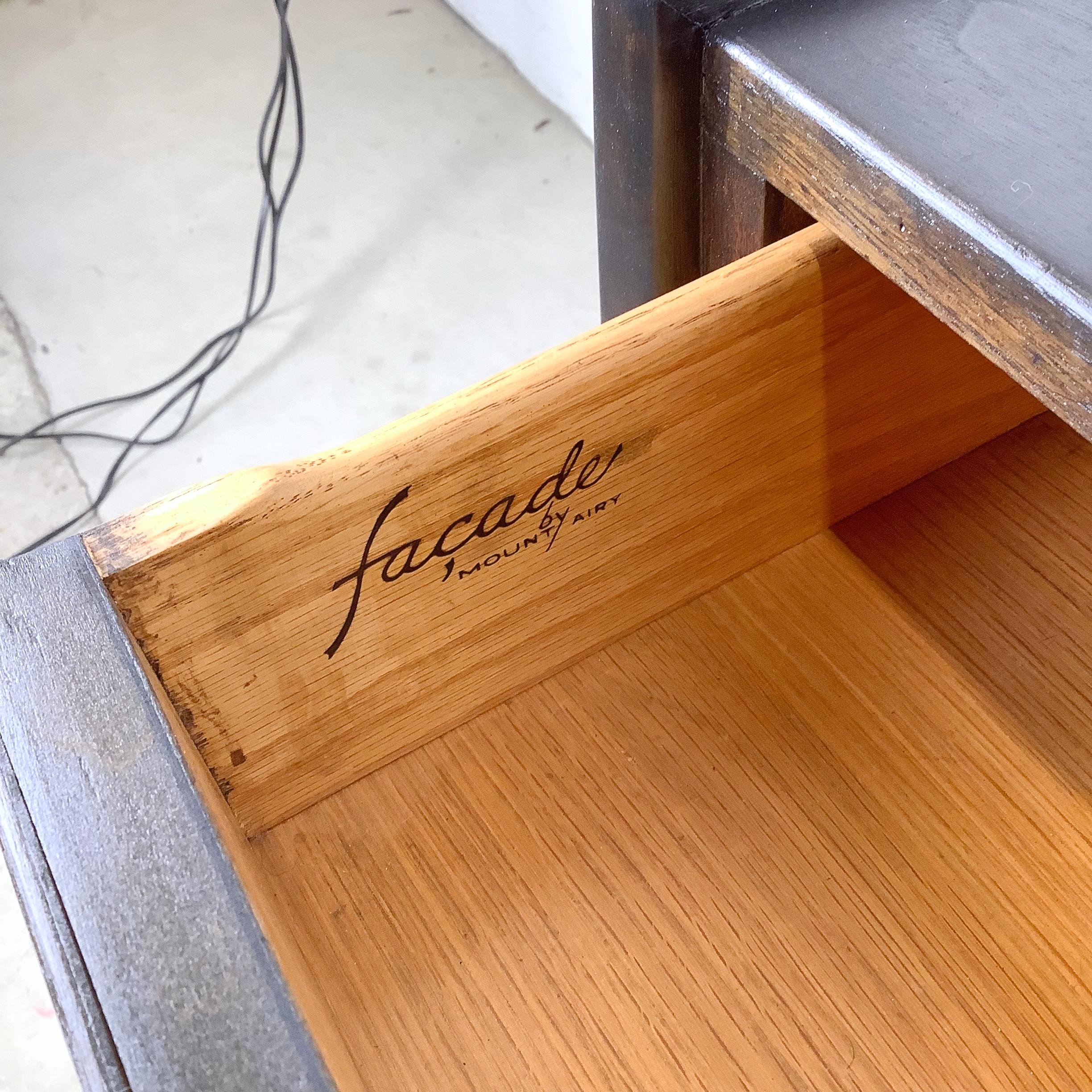 Mt. Airy Facade Mid-Century Service Cart with Drawers & Lower Shelf For Sale 9