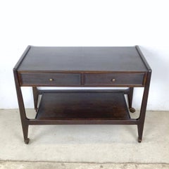 Mt. Airy Facade Mid-Century Service Cart with Drawers & Lower Shelf