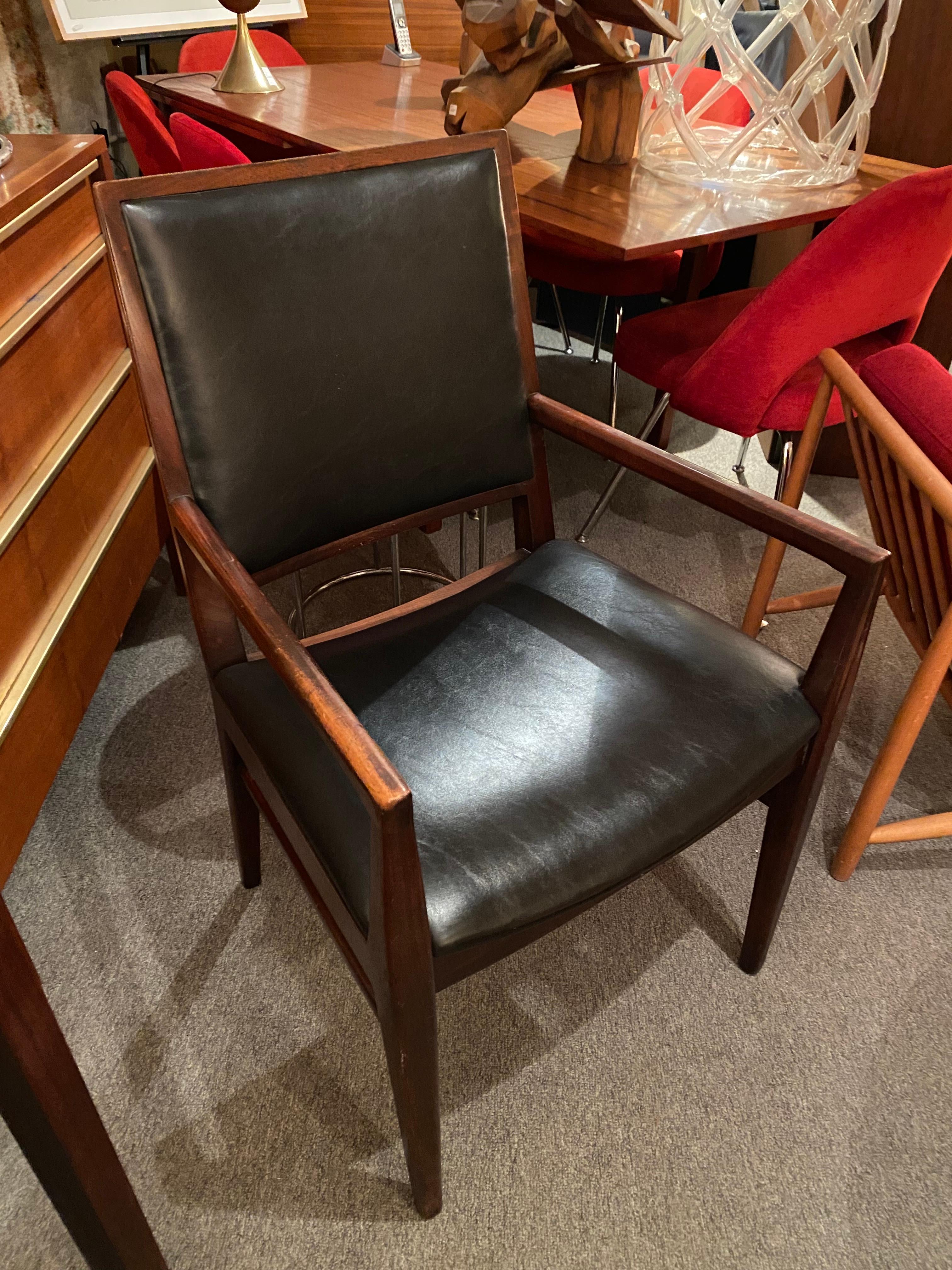 Brass Mt Airy Walnut Desk and Chair for John Stuart For Sale