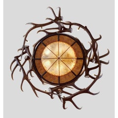 Mt Bross Elk Antler Series Iron Base Chandelier by The Peak Antler