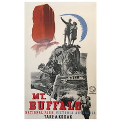'Mt. Buffalo', Australia, 1939, Original Lithograph Poster by Gert Sellheim