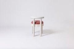 mt curve dining chair in ash hardwood and mohair velvet