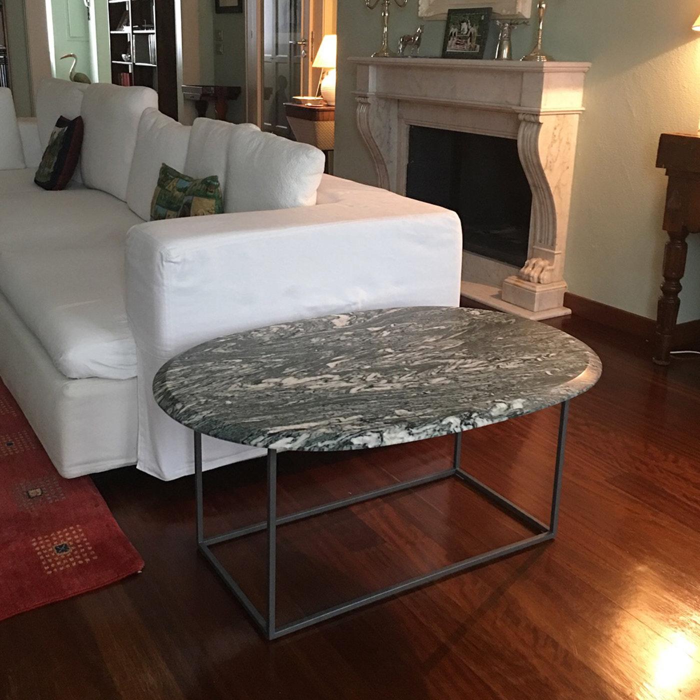 Contemporary MT Low Coffee Table with Cipollino Marble Top