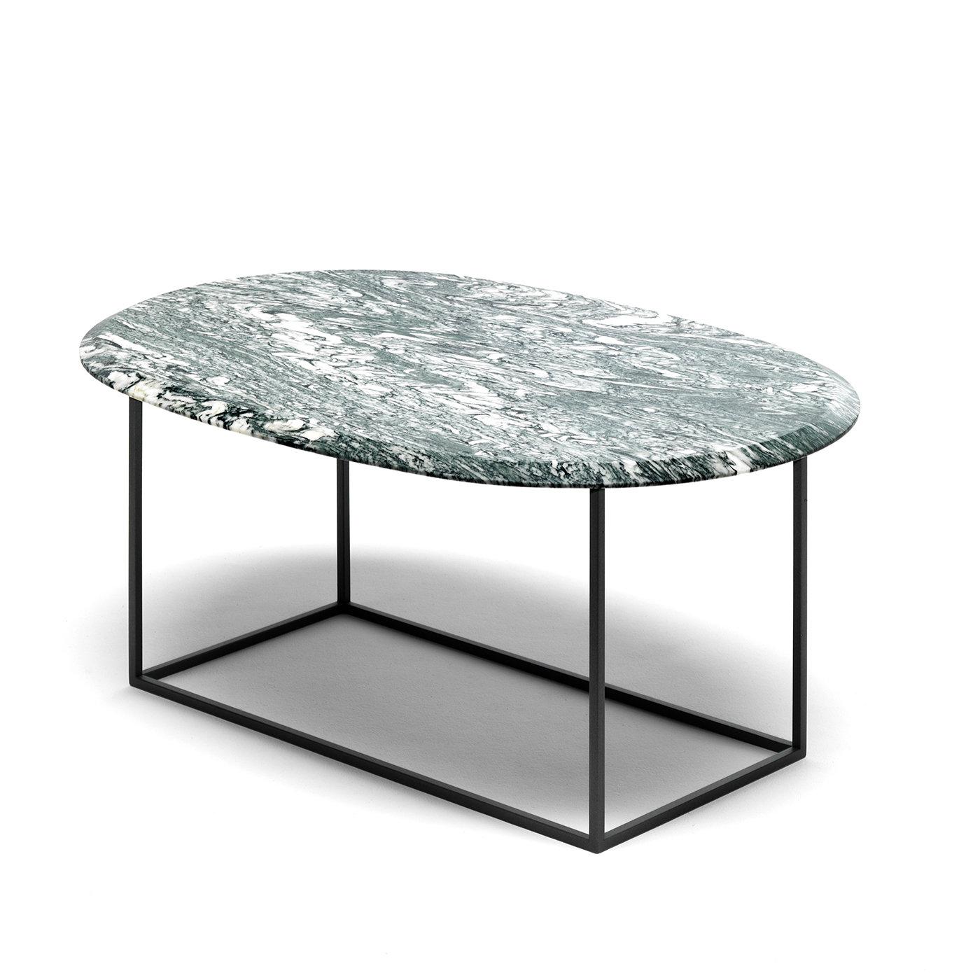 Steel MT Low Coffee Table with Cipollino Marble Top