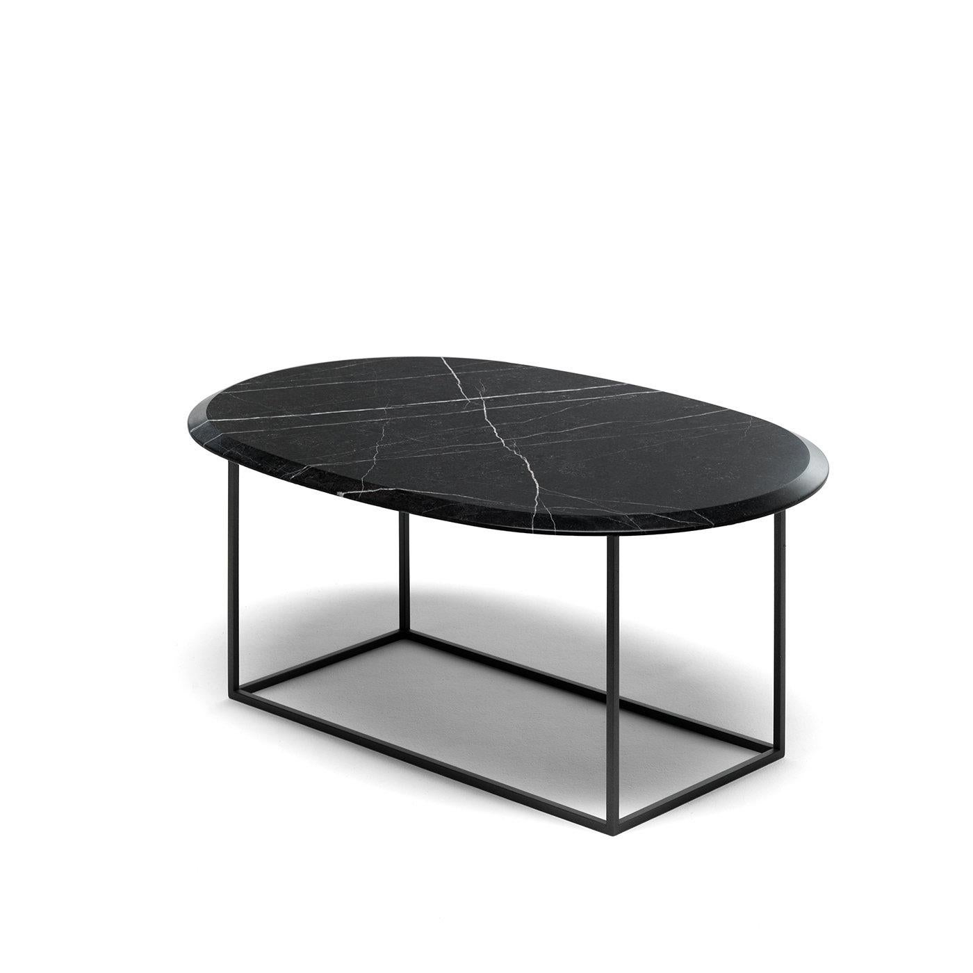 Contemporary MT Low Coffee Table with New Saint Laurent Marble Top