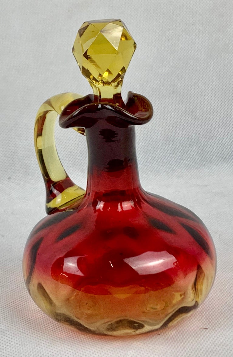 Mt. Washington Amberina Cruet, American Art Glass, c. 1880 at 1stDibs
