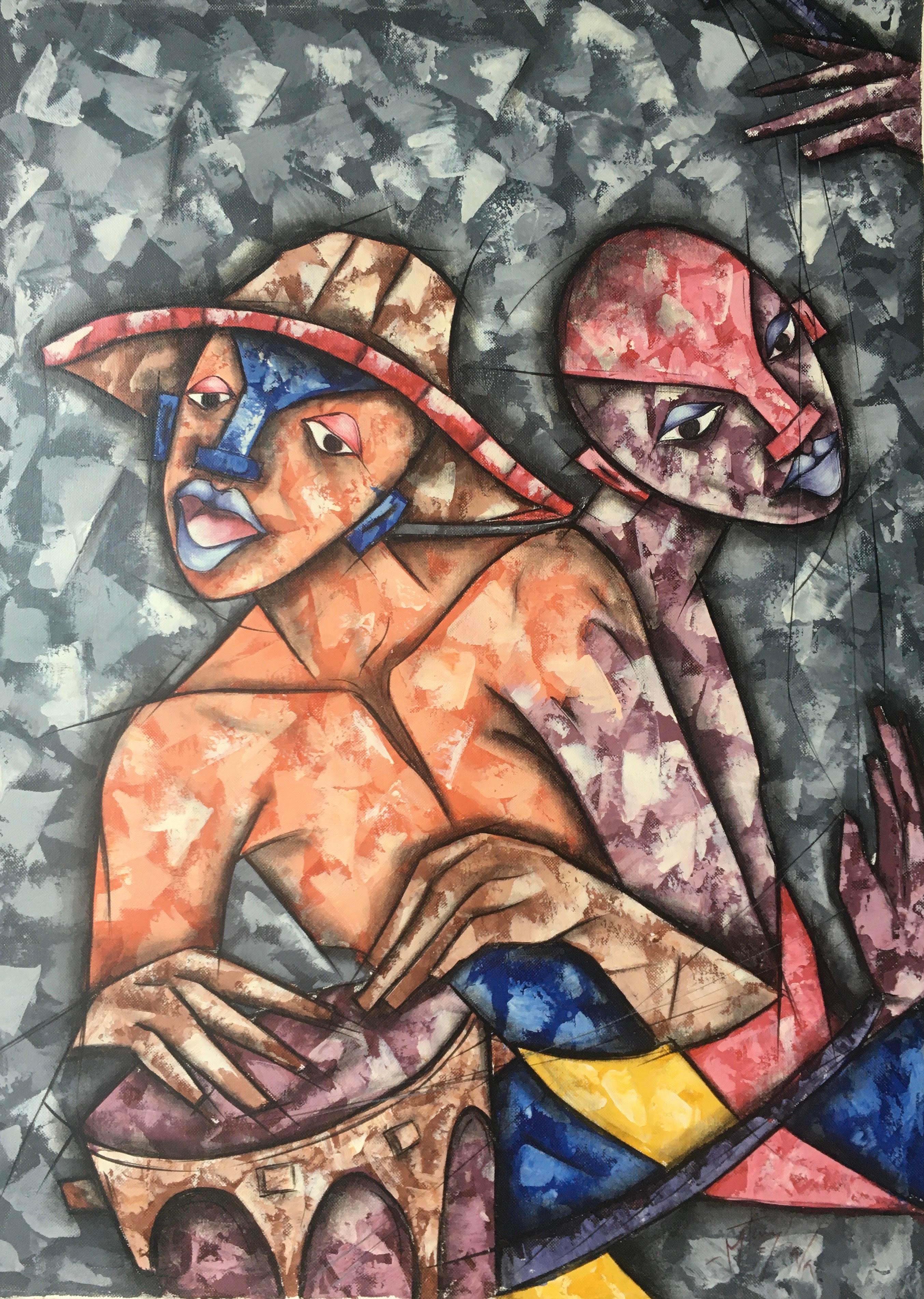 Music keeps your hope - Painting by Mtambala