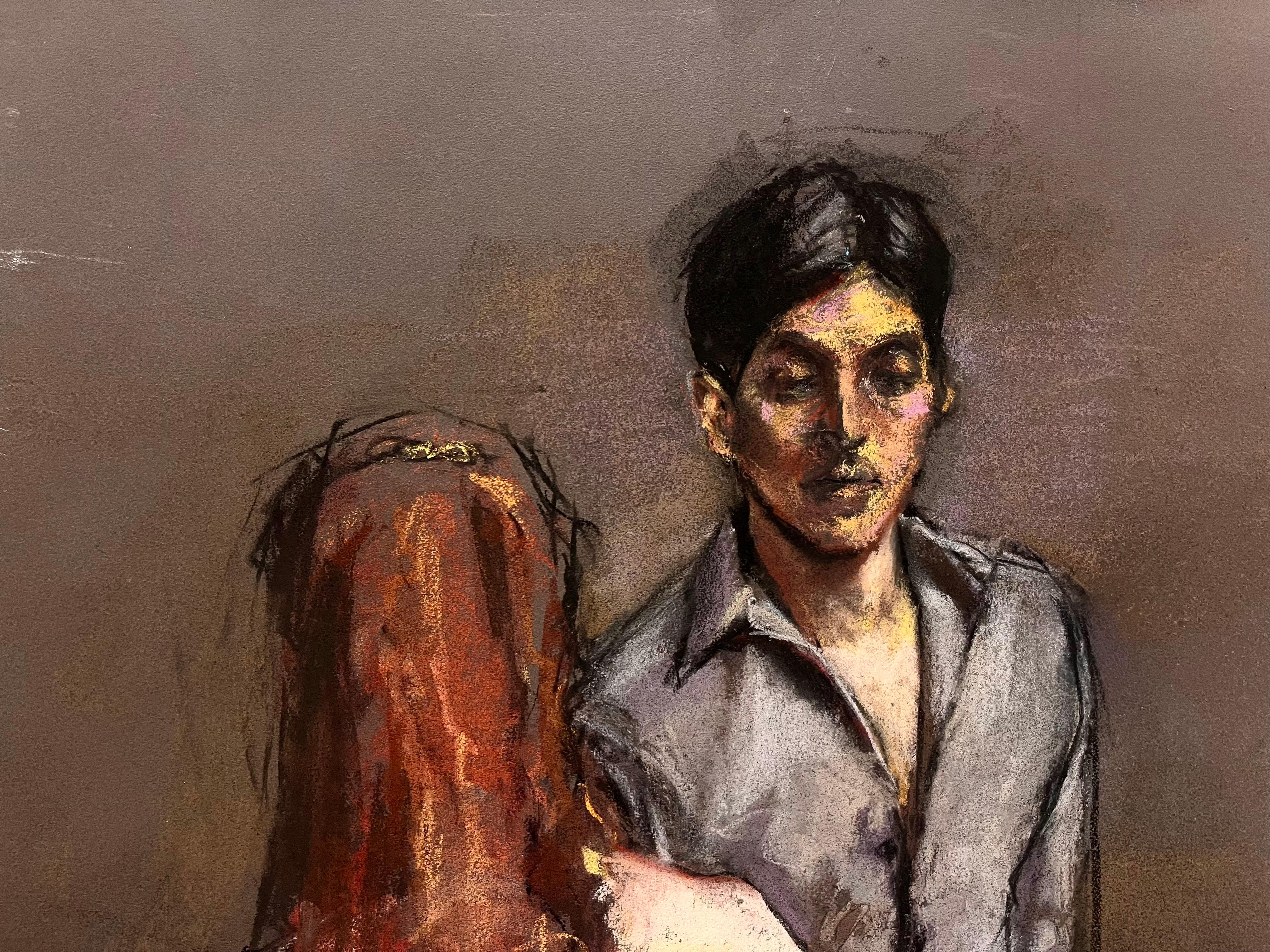 Passende Hand an einer Bar – Painting von MTH