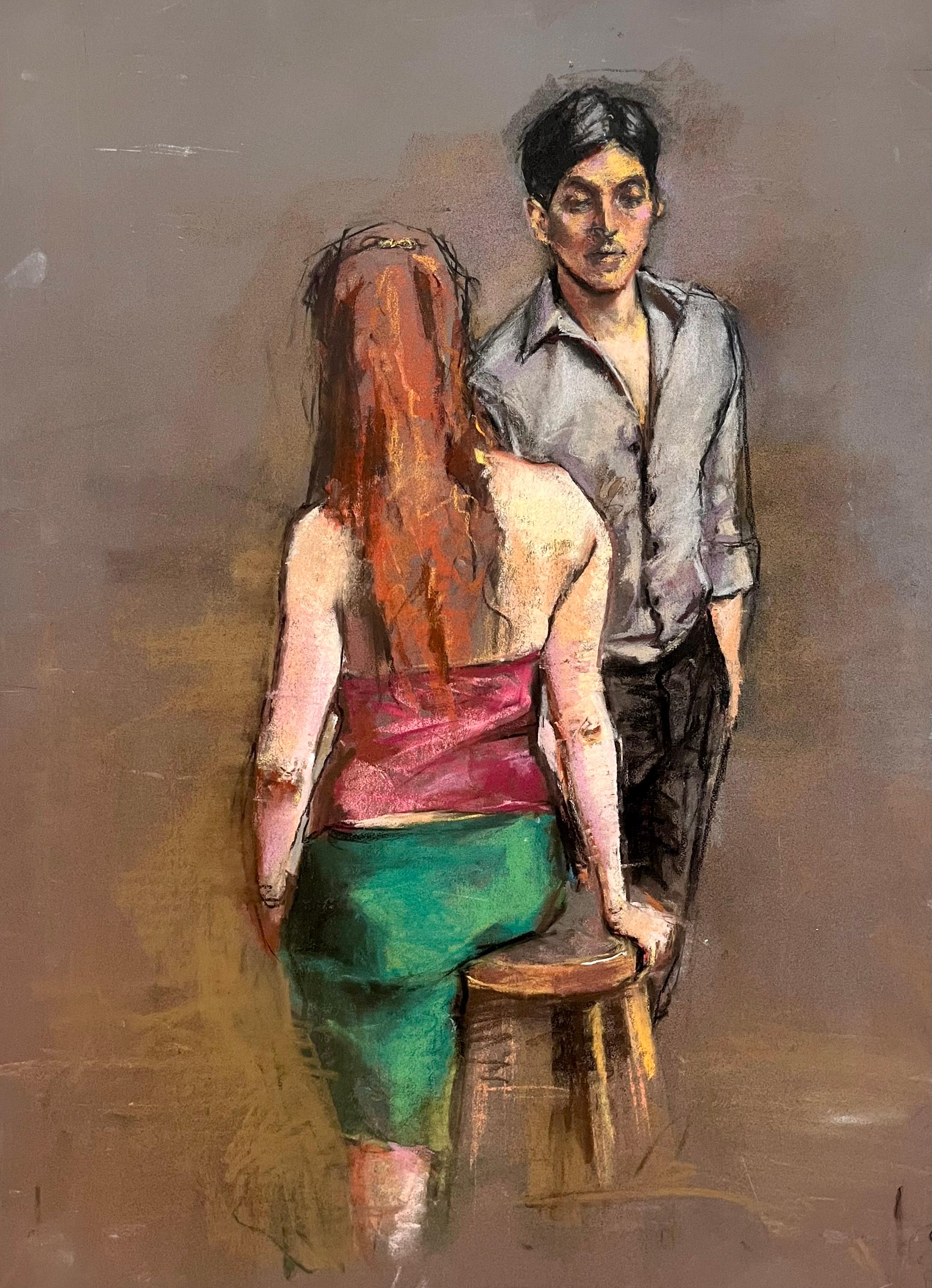MTH Portrait Painting – Passende Hand an einer Bar