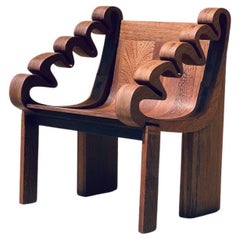 Mti Lounge chair (aka Tree of life chair), in sustainable Panga Panga wood
