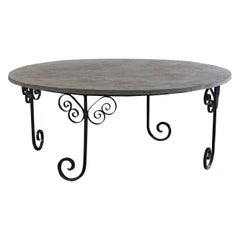 MTR, Coffee Table, Iron, Slate, USA, 1970s