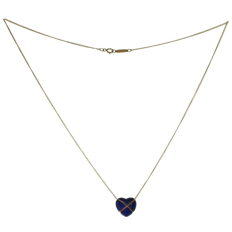 MTSJ13541	Tiffany	Necklaces	TIFFANY & CO. Lapis Lazuli 18k Yellow Gold Crossover 1