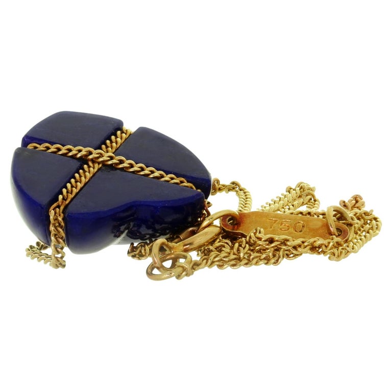 MTSJ13541	Tiffany	Necklaces	TIFFANY & CO. Lapis Lazuli 18k Yellow Gold Crossover 3